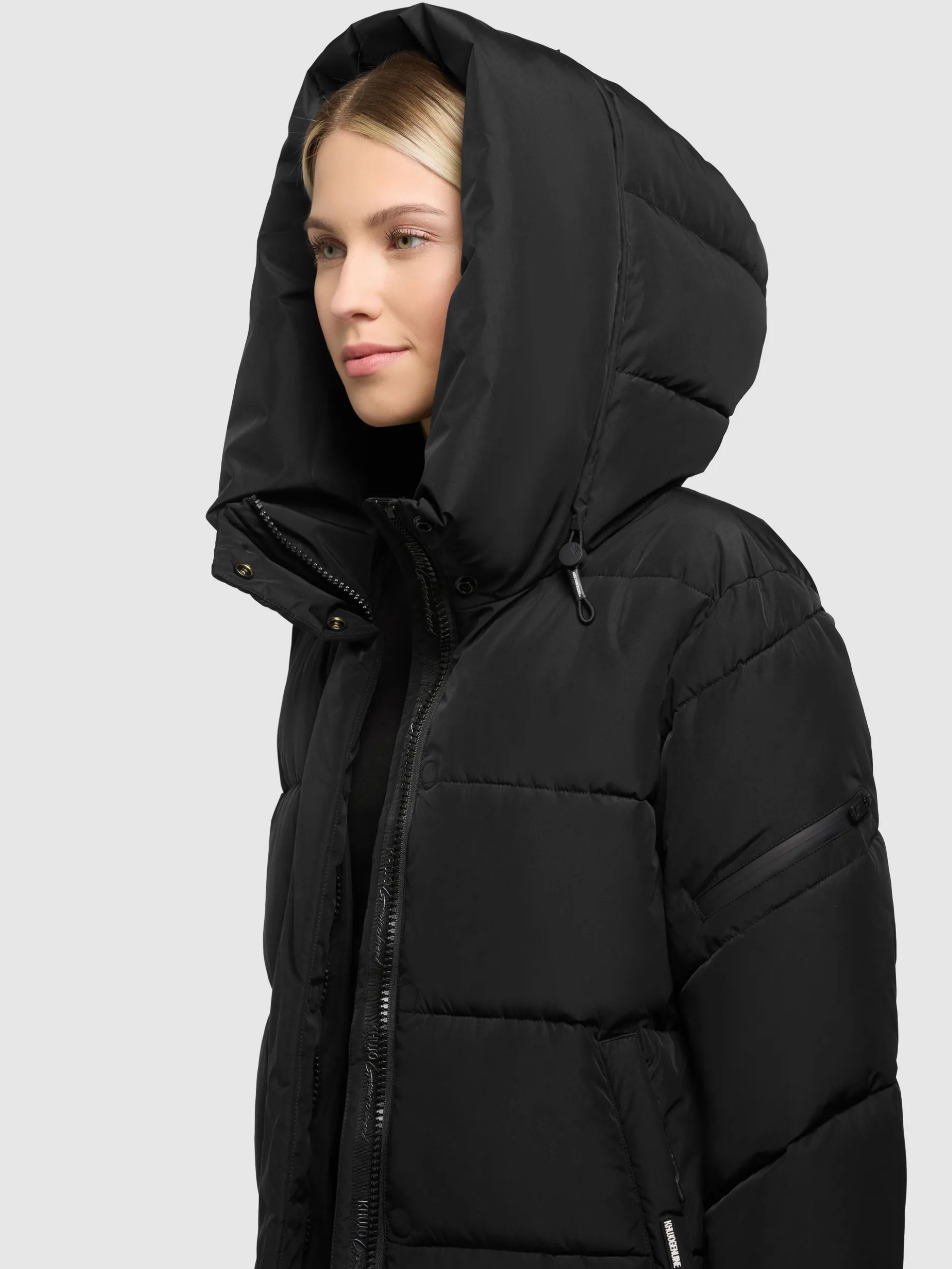 Mantel EMORY WITH BAG BLACK