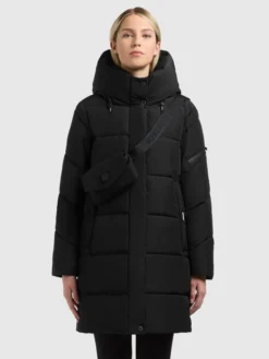 Mantel EMORY WITH BAG BLACK