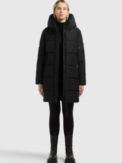 Mantel EMORY WITH BAG BLACK