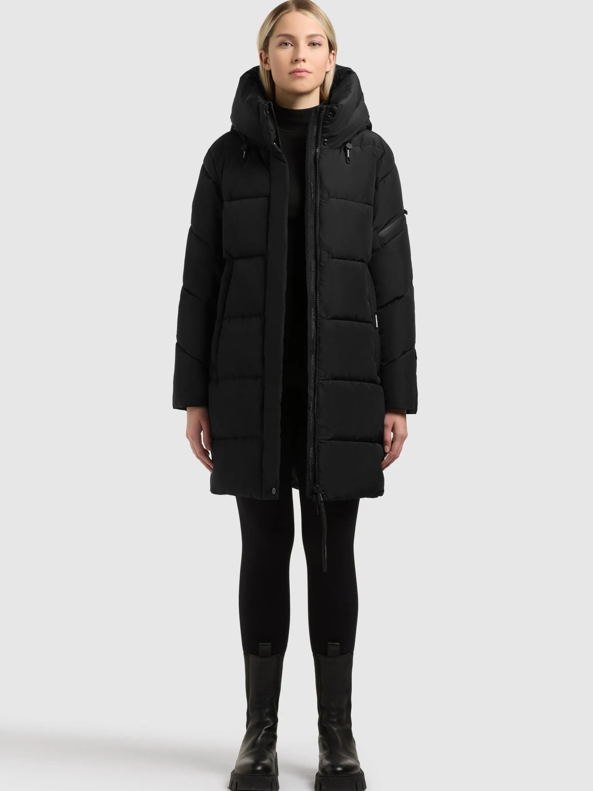 Mantel EMORY WITH BAG BLACK