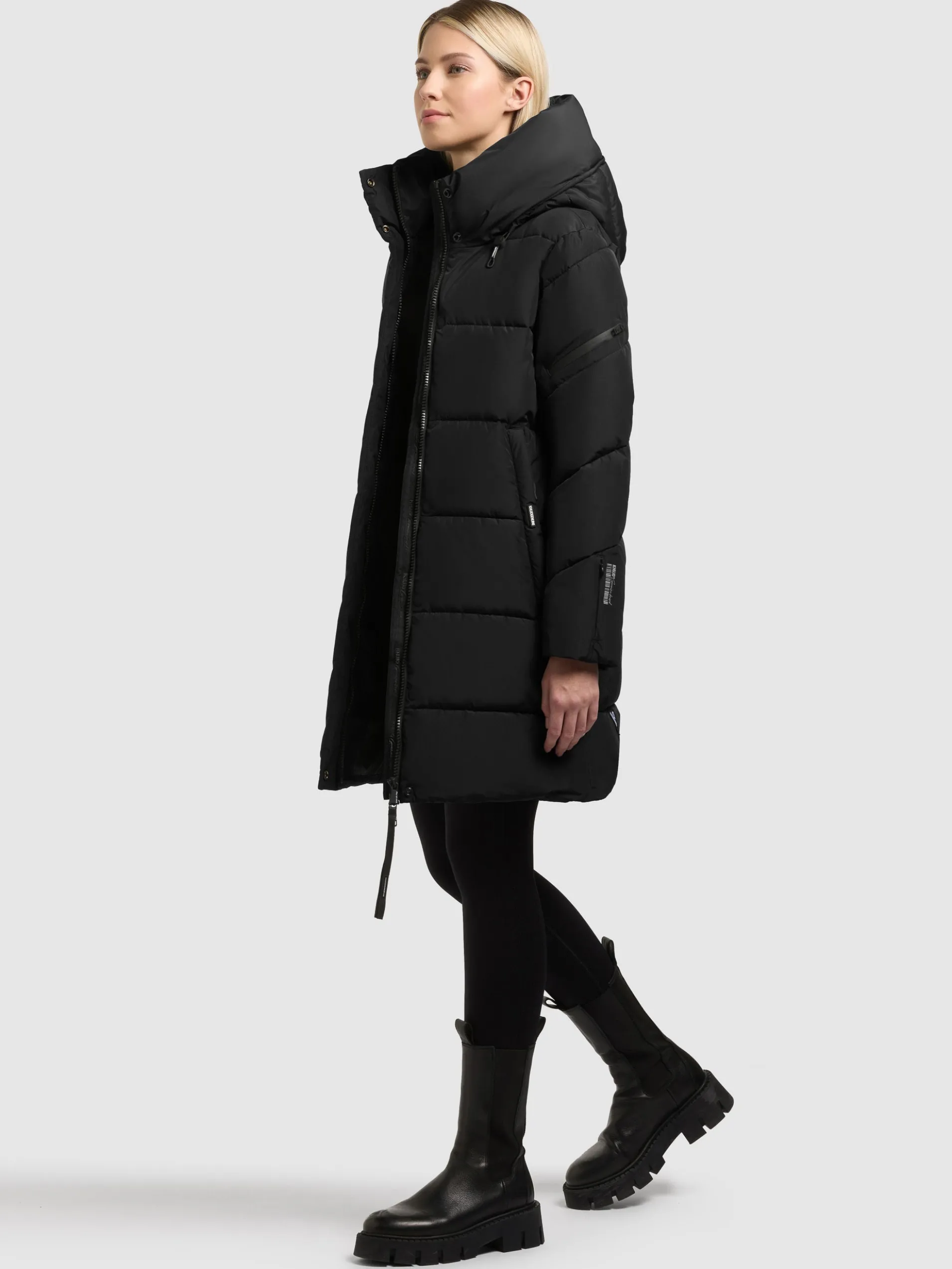 Mantel EMORY WITH BAG BLACK