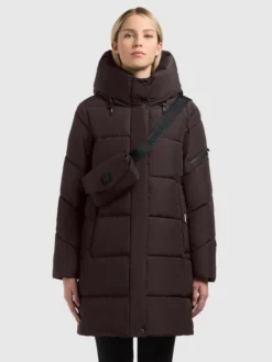 Mantel EMORY WITH BAG MOODY PLUM