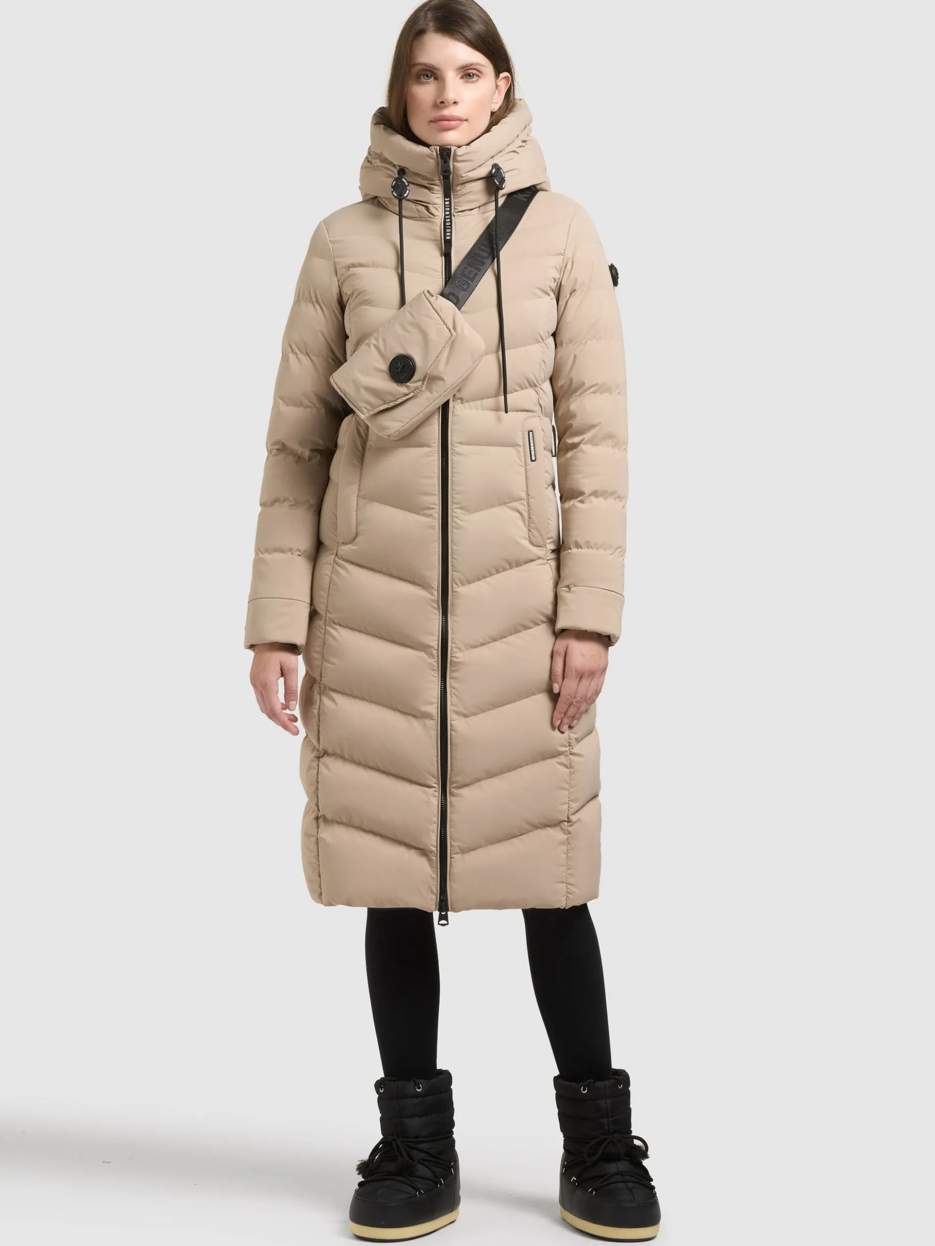 Mantel INGRAM6 WITH BAG HUMUS BEIGE