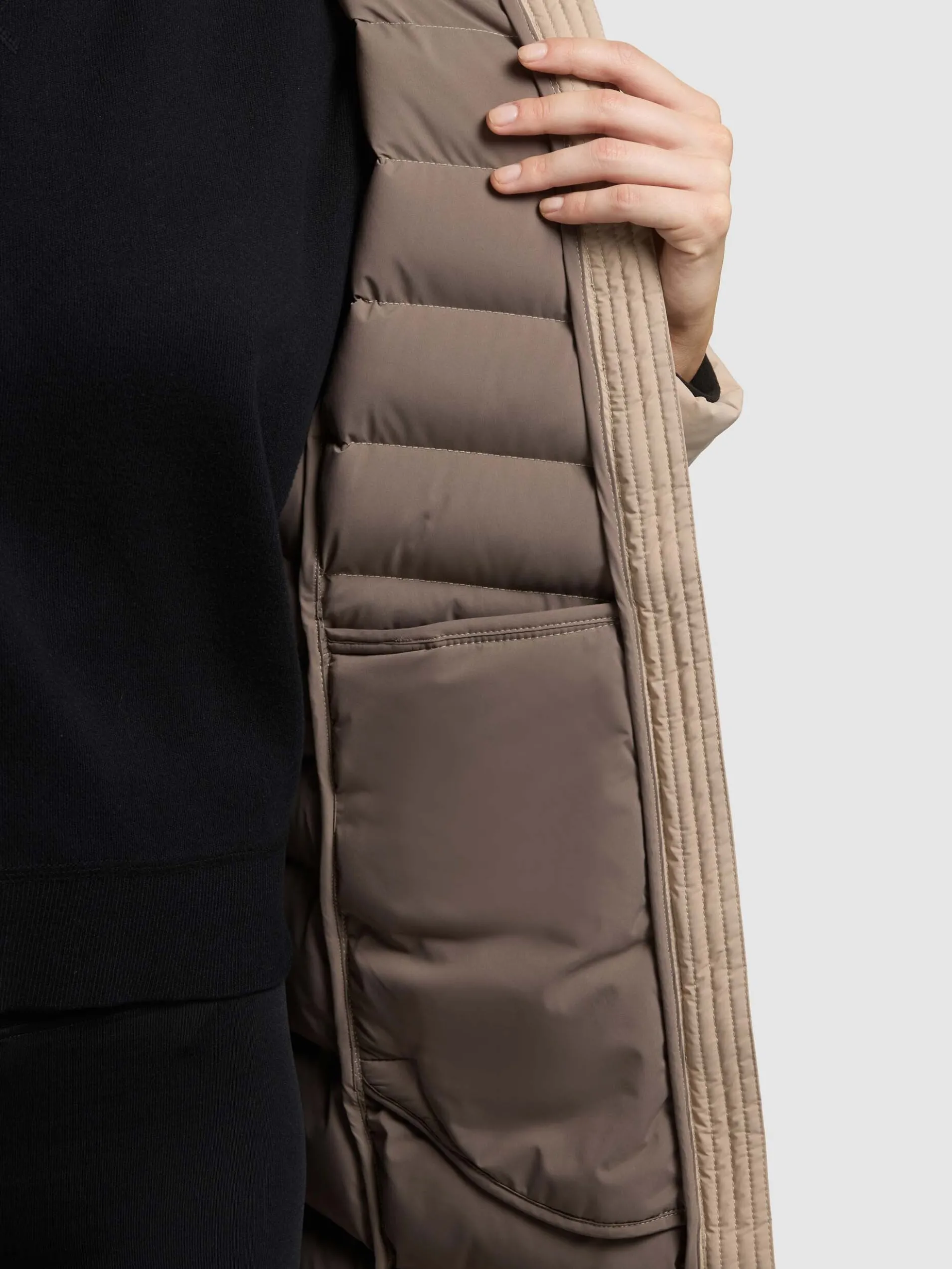 Mantel INGRAM6 WITH BAG HUMUS BEIGE