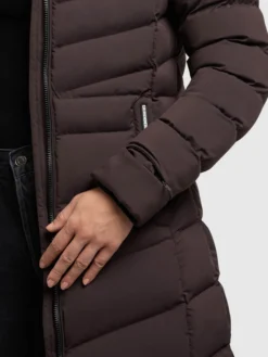 Mantel INGRAM6 WITH BAG MOODY PLUM