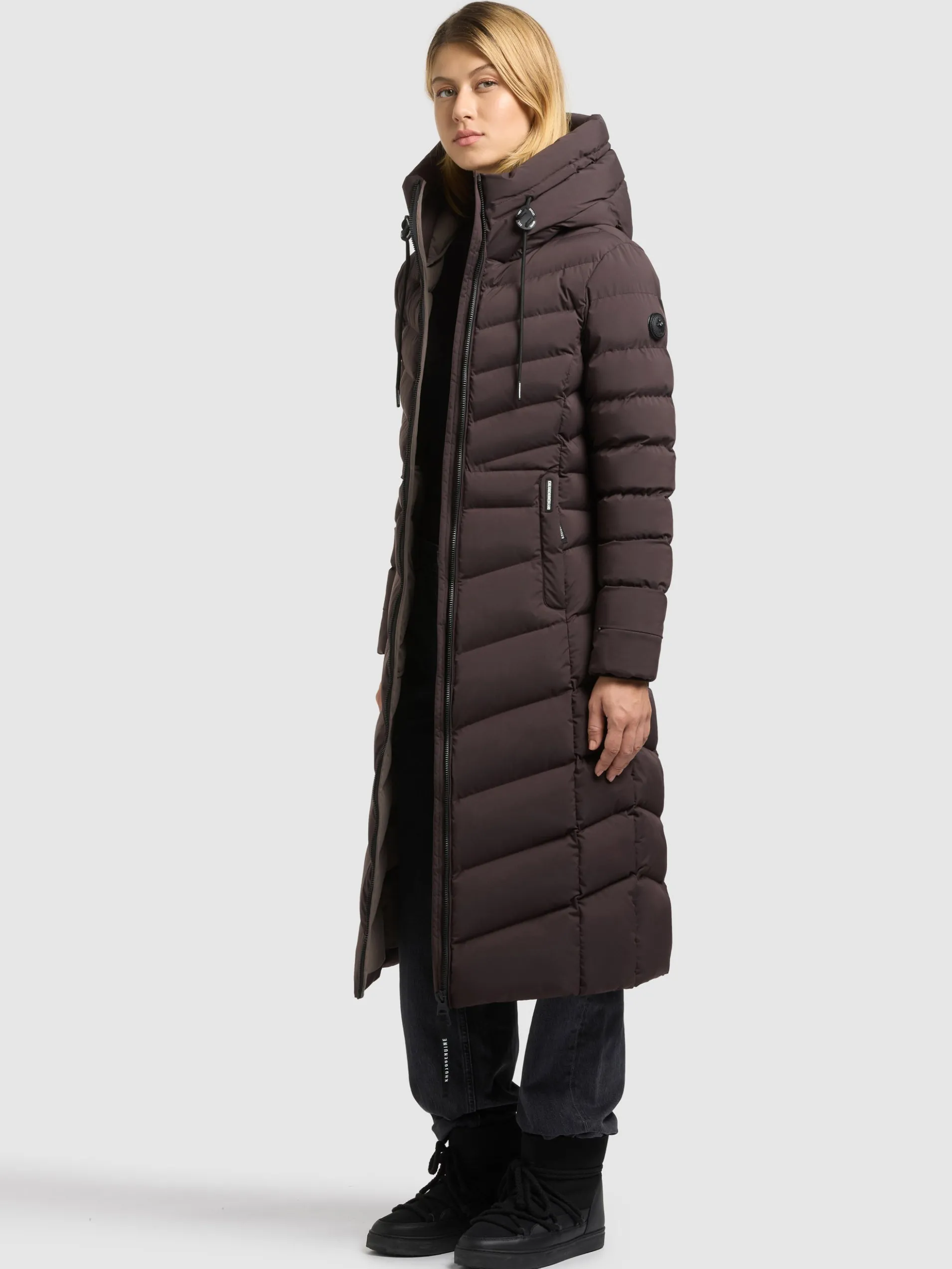 Mantel INGRAM6 WITH BAG MOODY PLUM