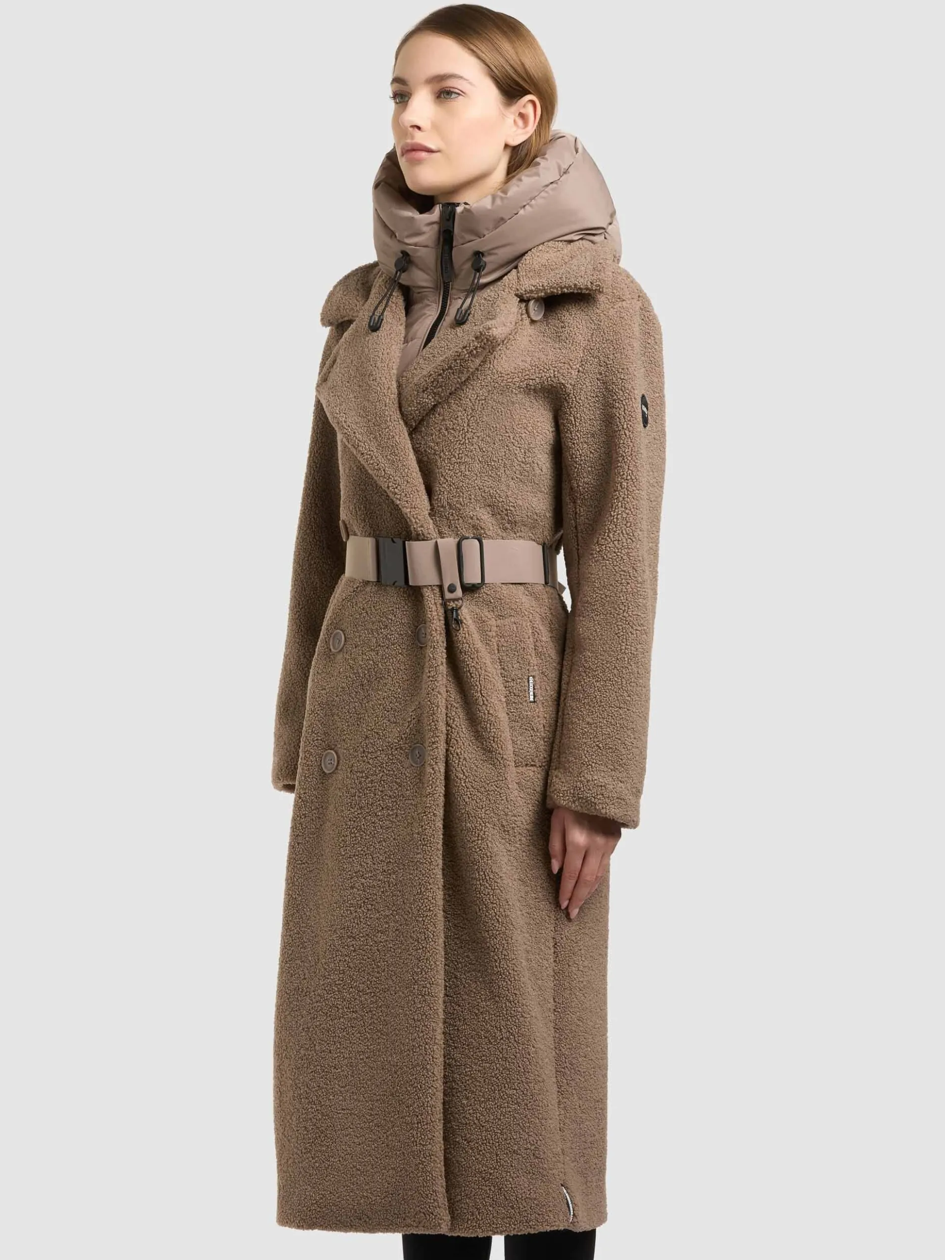 Mantel IRNYA - 2IN1 (Einsatz herausnehmbar). TAUPE GREY