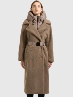 Mantel IRNYA - 2IN1 (Einsatz herausnehmbar). TAUPE GREY