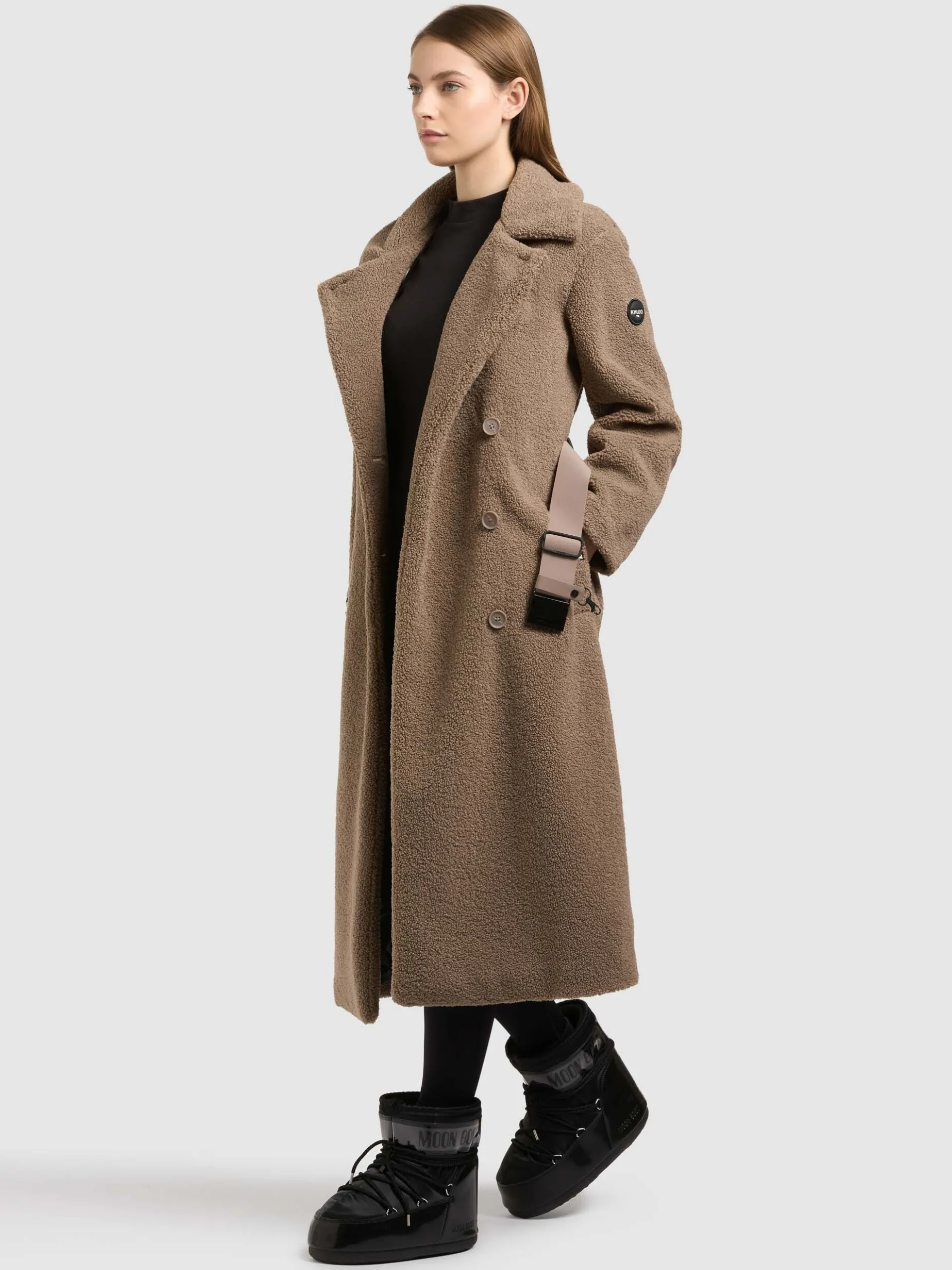 Mantel IRNYA - 2IN1 (Einsatz herausnehmbar). TAUPE GREY