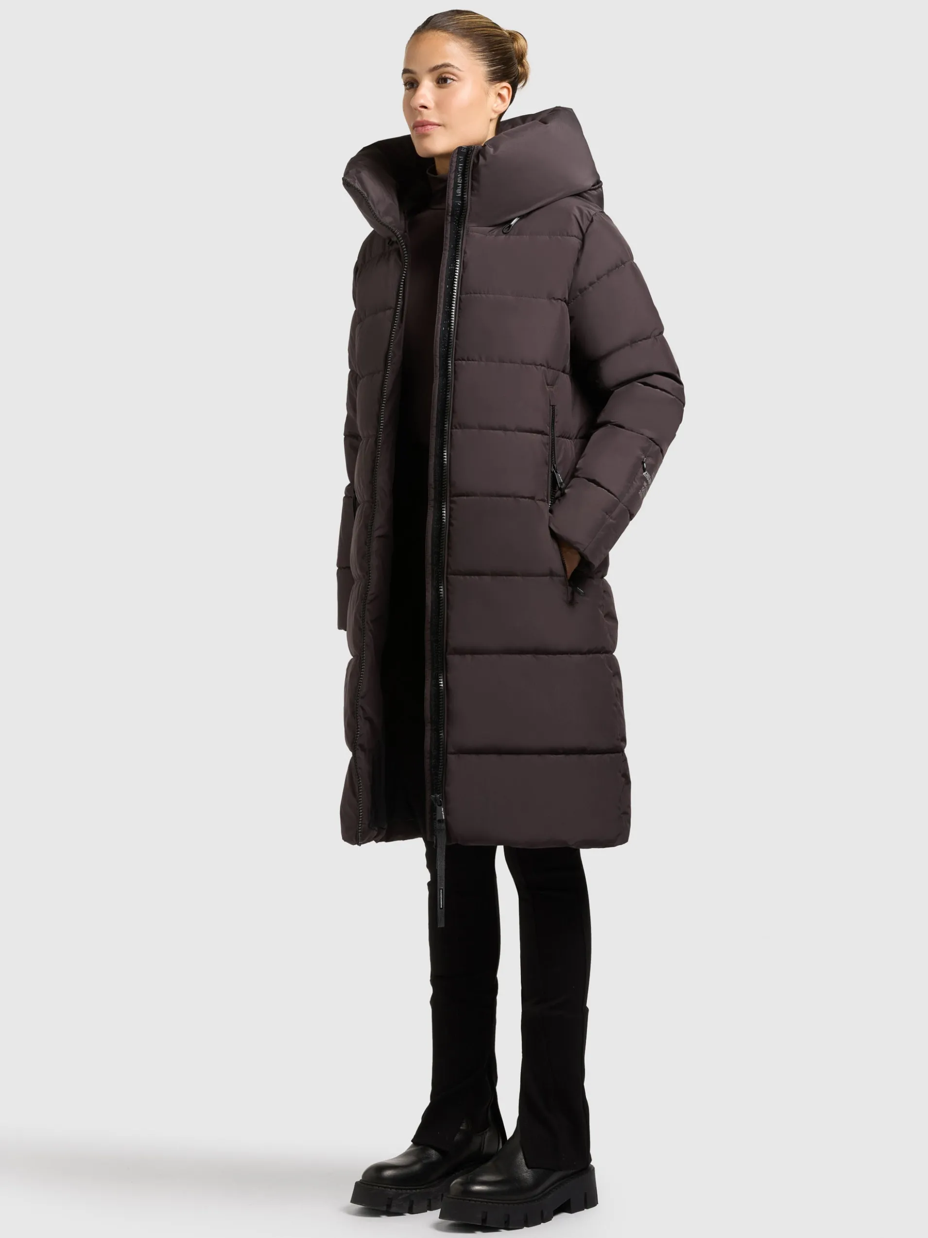 Mantel JILIAS6 MATT MOODY PLUM