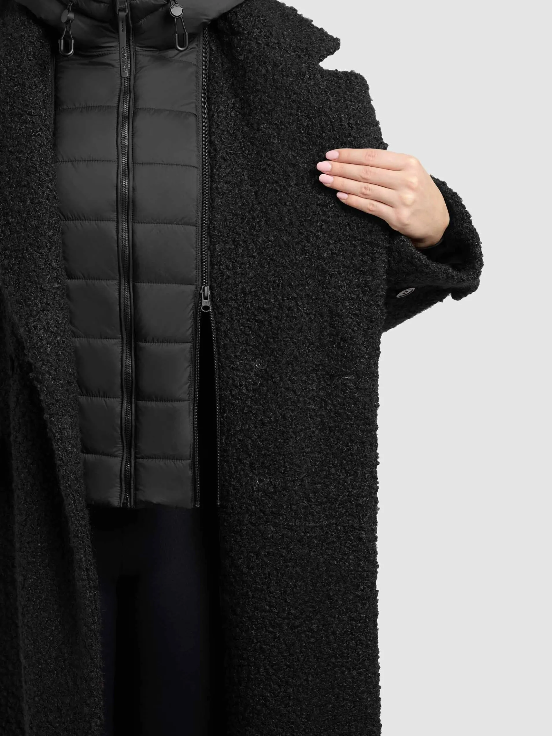 Mantel JIMENA - 2IN1 (Einsatz herausnehmbar) BLACK