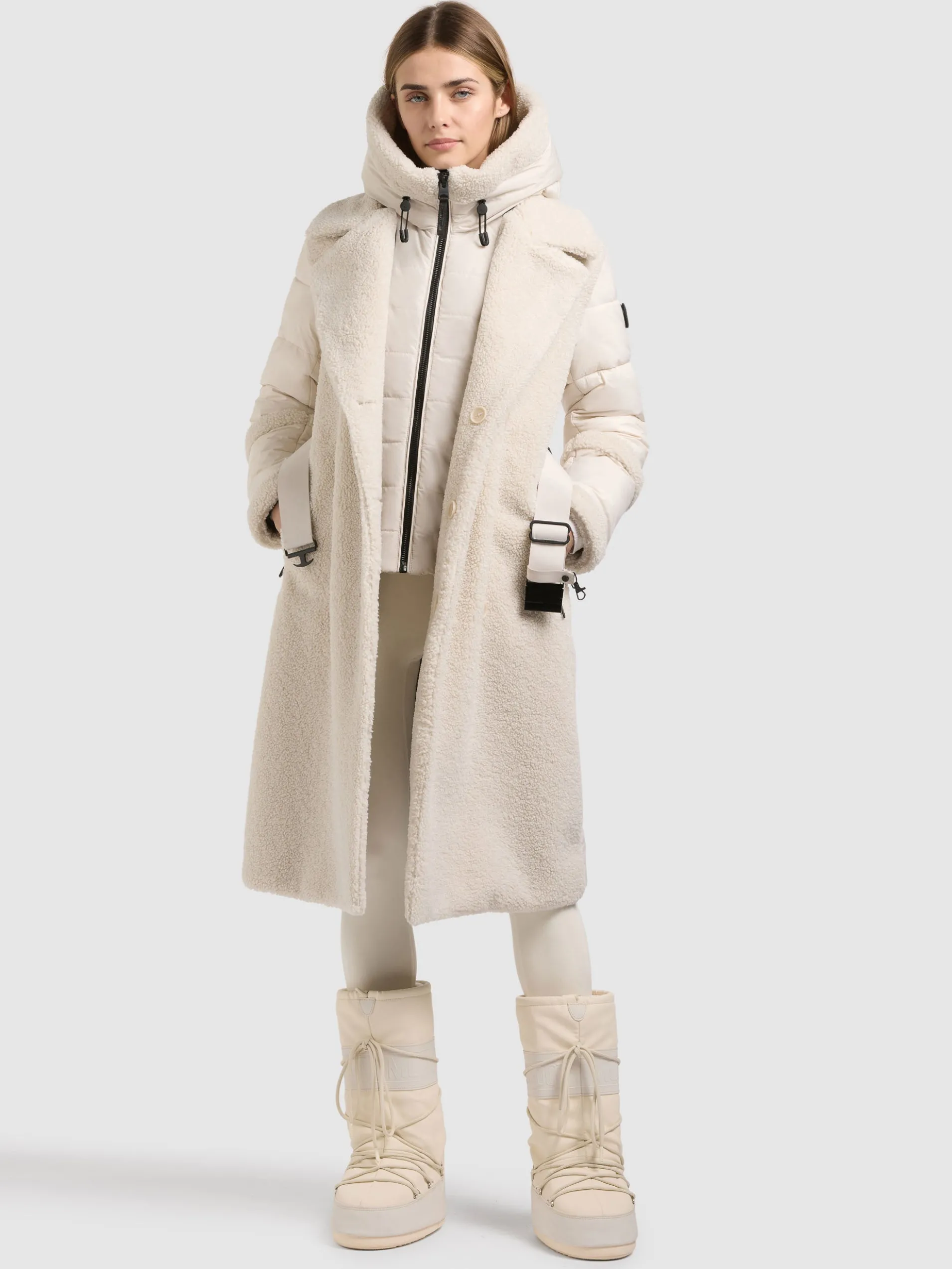 Mantel KALMIA2 - 2IN1 (Einsatz herausnehmbar). COTTON CREAM