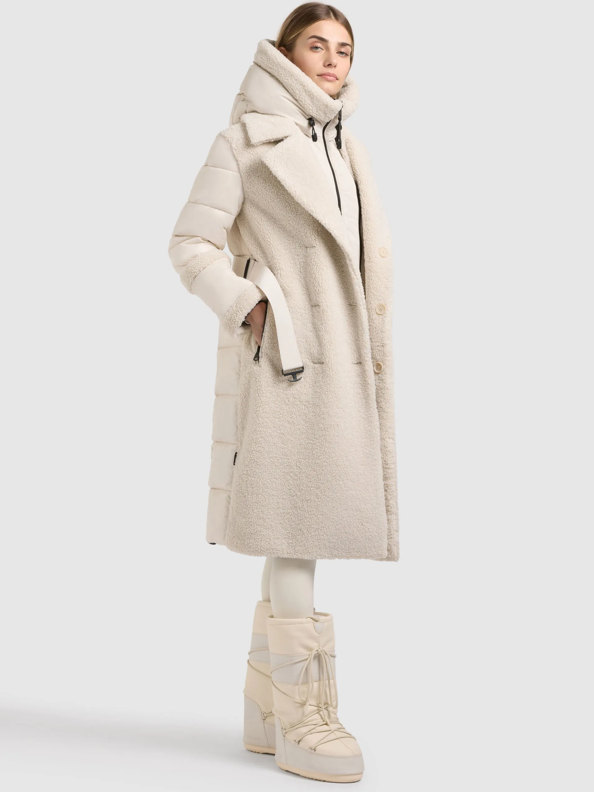 Mantel KALMIA2 - 2IN1 (Einsatz herausnehmbar). COTTON CREAM
