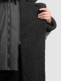 Mantel KALMIA2 - 2IN1 (Einsatz herausnehmbar). GRAPHITE GREY