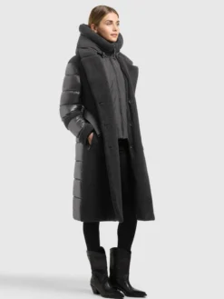 Mantel KALMIA2 - 2IN1 (Einsatz herausnehmbar). GRAPHITE GREY