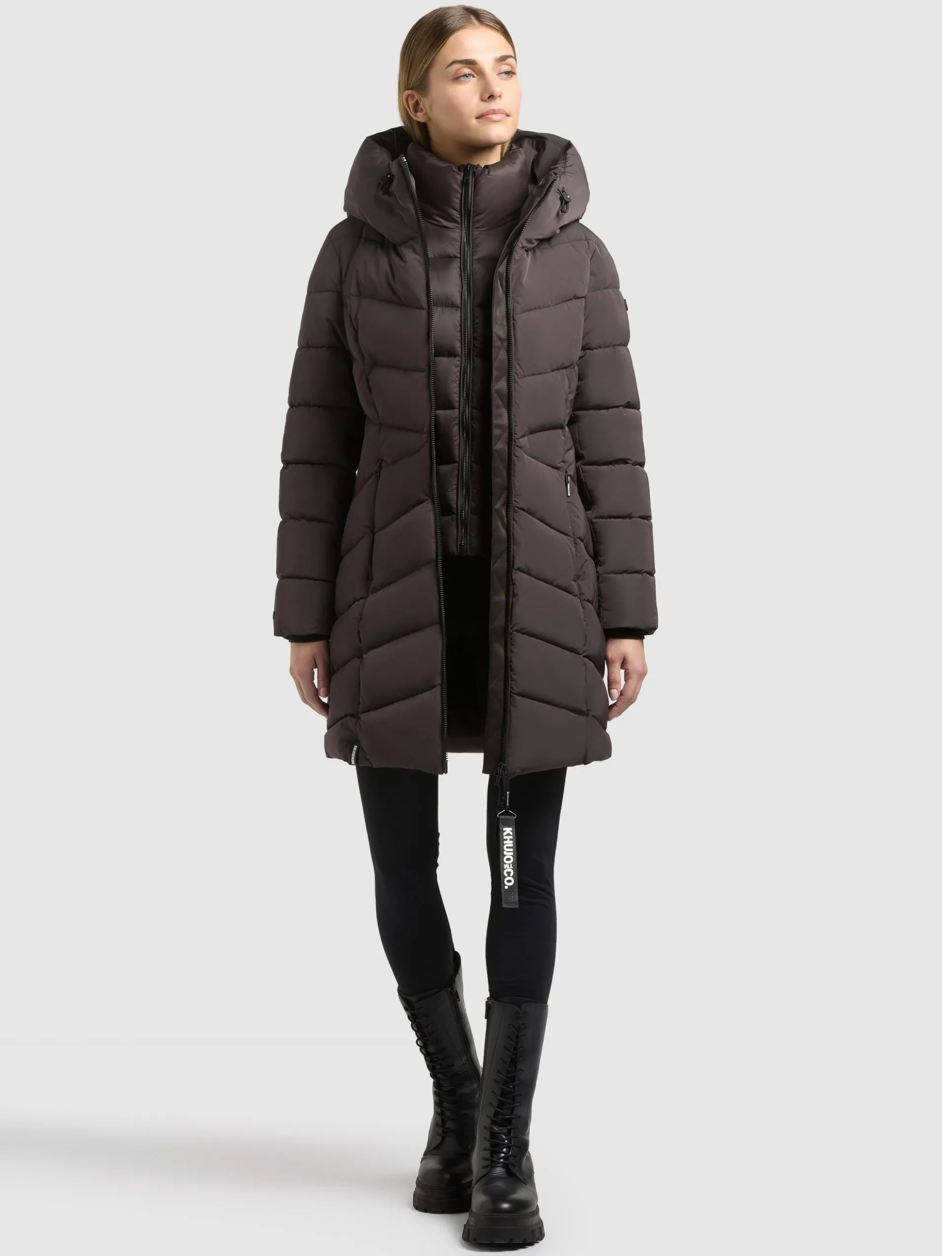 Mantel KIERA - 2IN1 (Einsatz herausnehmbar) MOODY PLUM