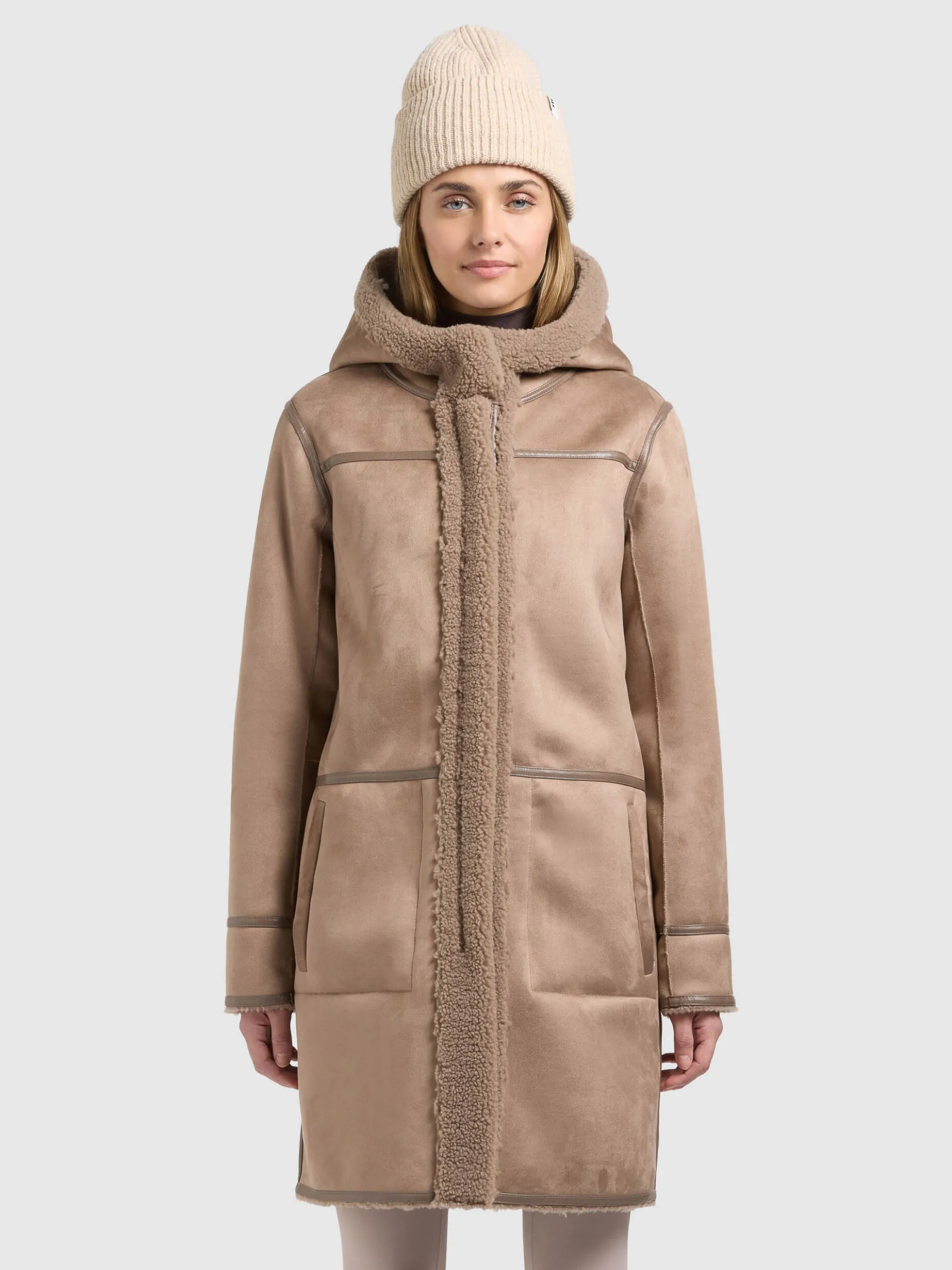 Mantel LAURYN Wendemantel TAUPE GREY