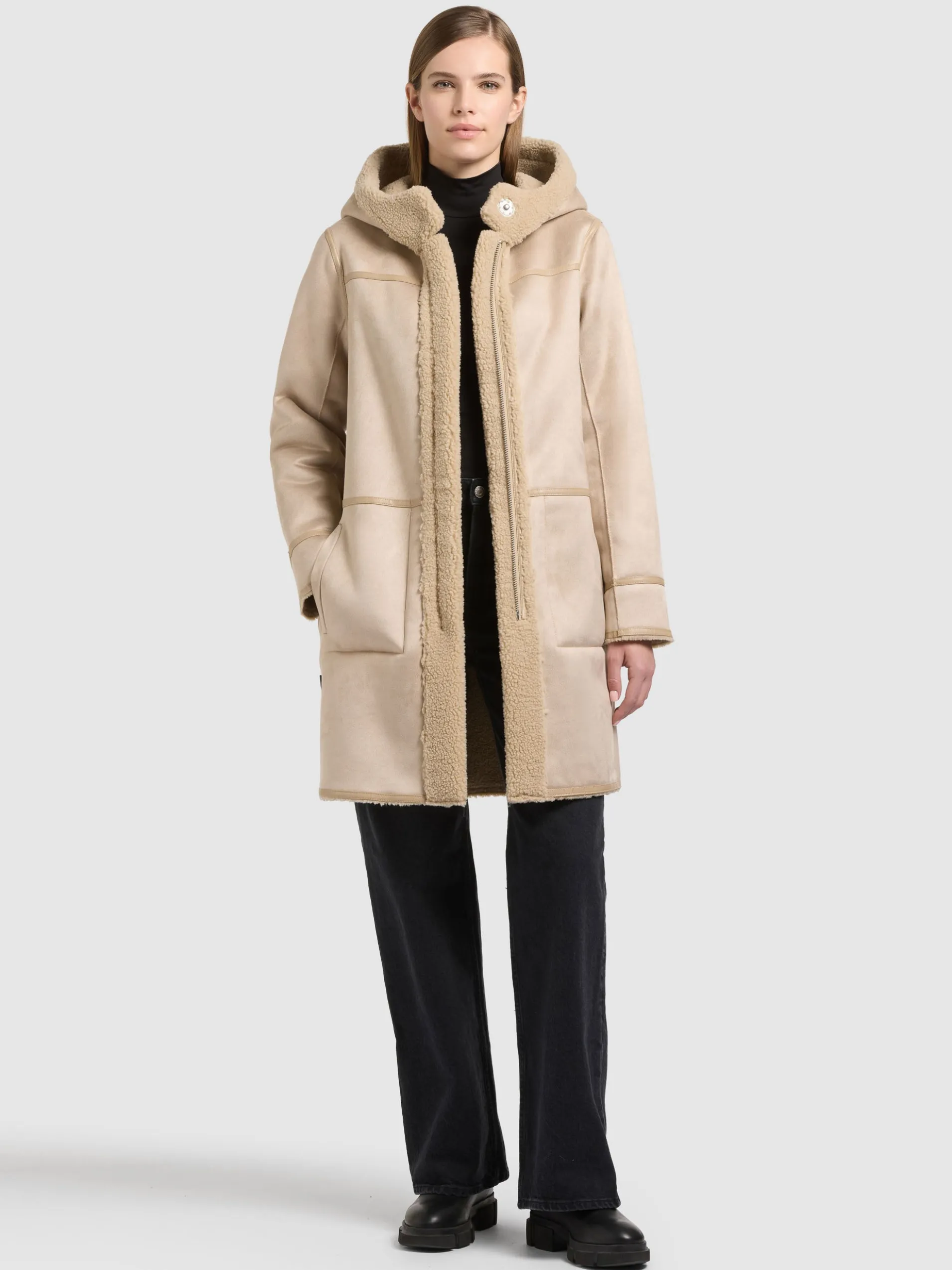 Mantel LAURYN Wendemantel TEDDY BEIGE
