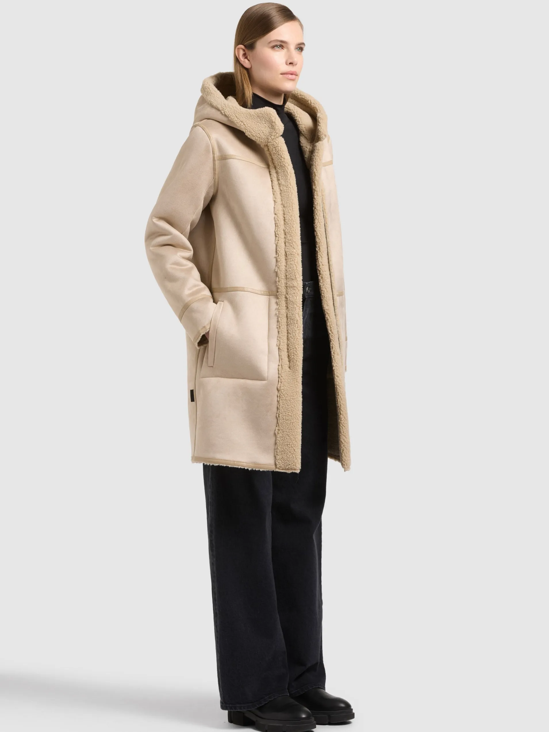 Mantel LAURYN Wendemantel TEDDY BEIGE