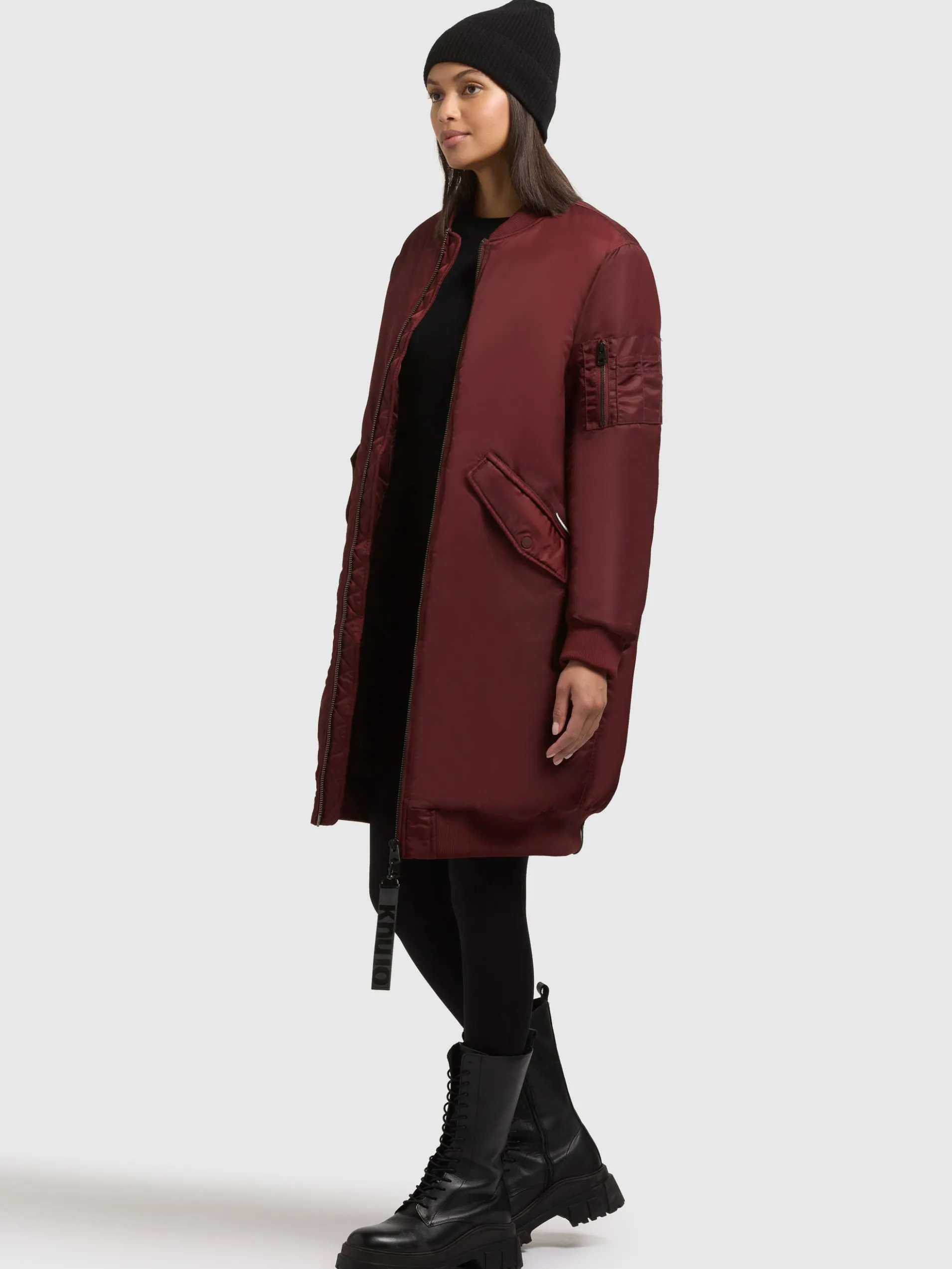 Mantel LULU BURGUNDY RED