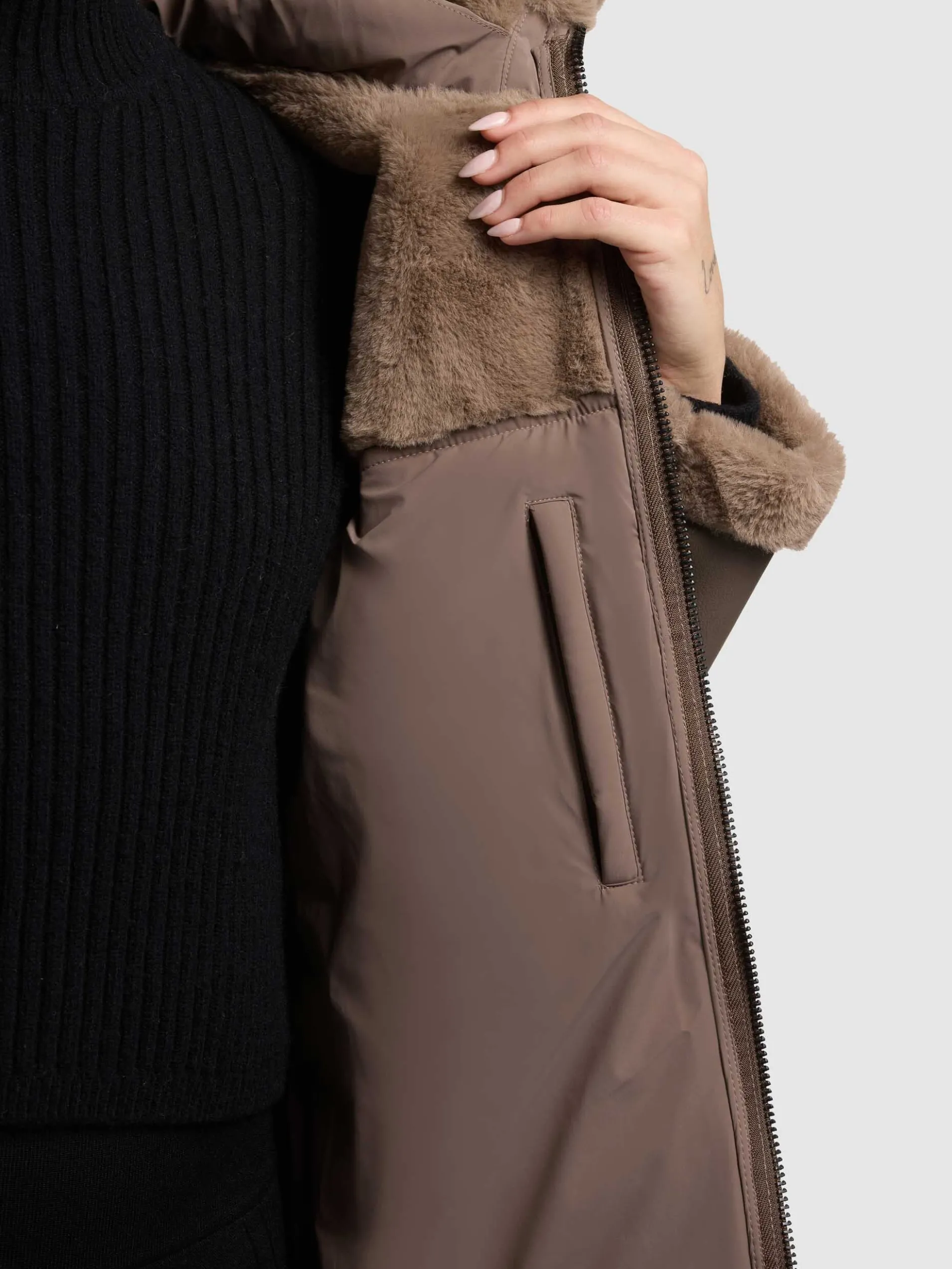 Mantel MIRYAM TAUPE BROWN