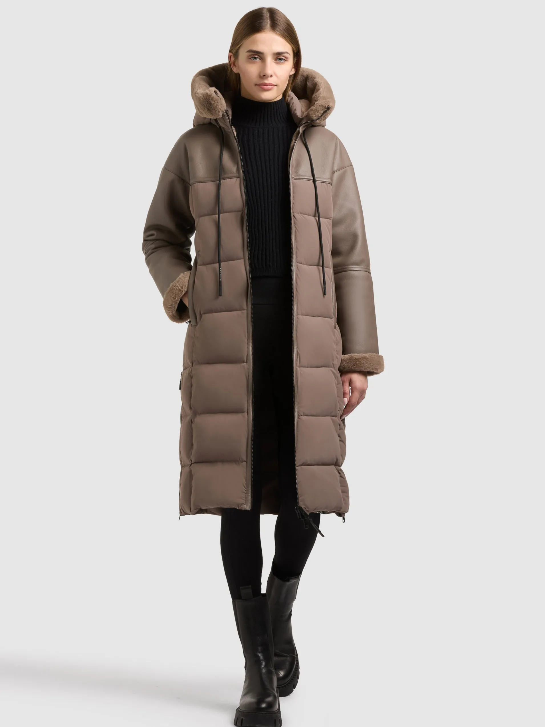 Mantel MIRYAM TAUPE BROWN