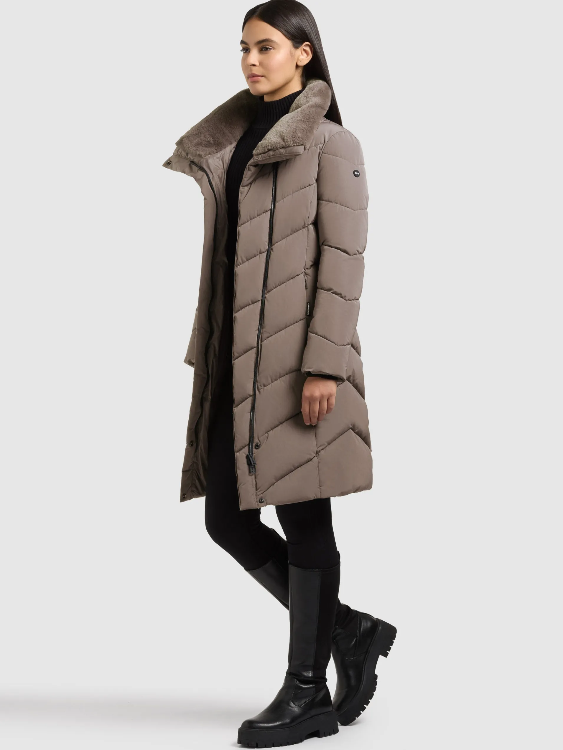 Mantel NYOMI TAUPE BROWN