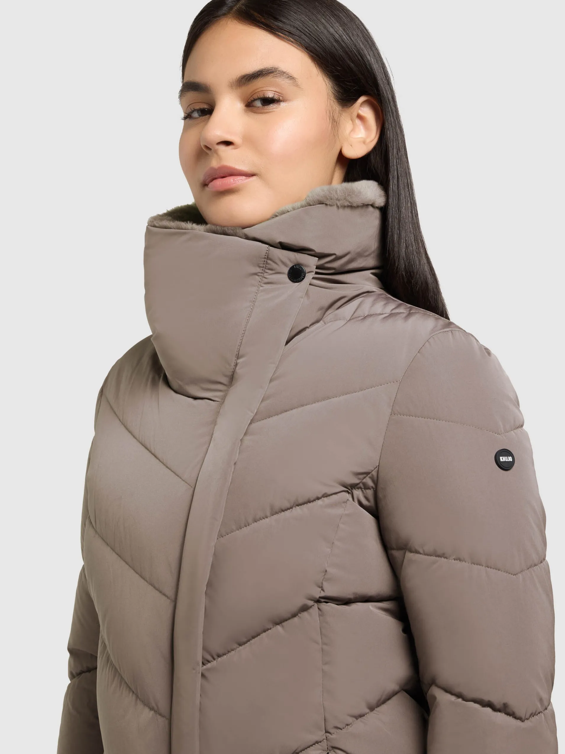 Mantel NYOMI TAUPE BROWN