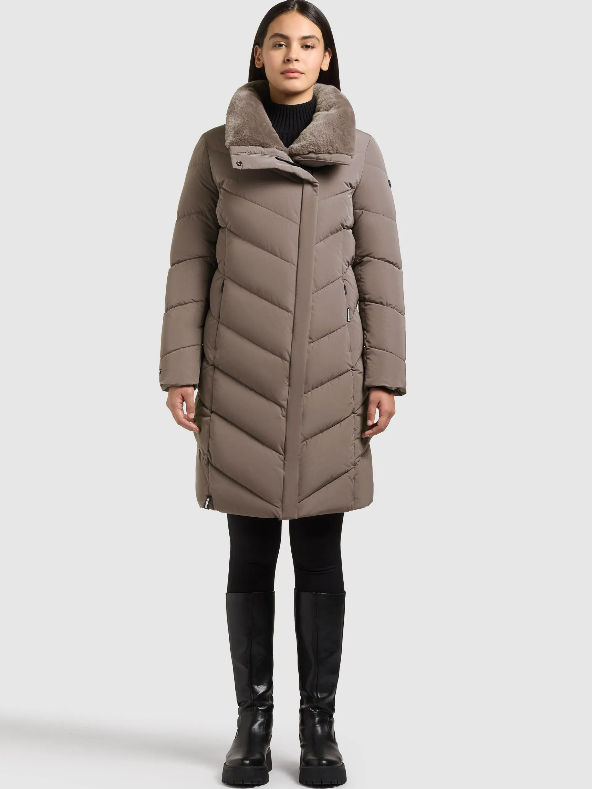 Mantel NYOMI TAUPE BROWN