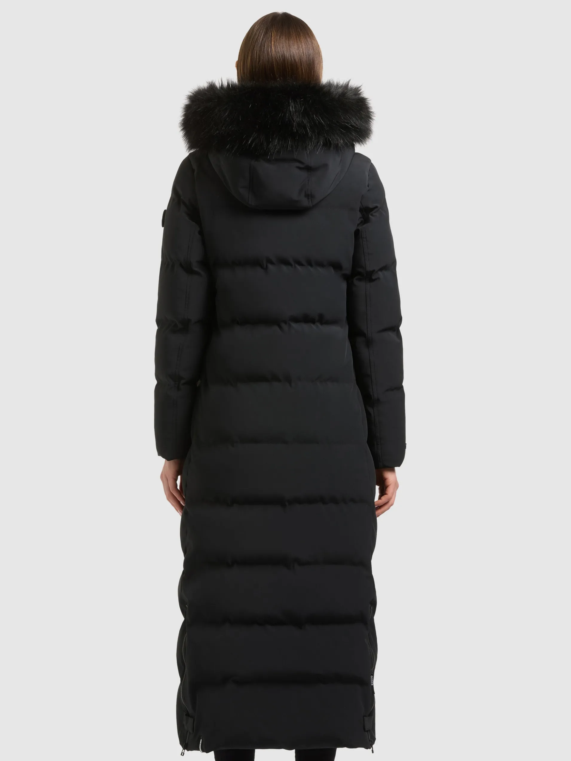 Mantel PHEADRA WITH FUR - 2IN1 BLACK