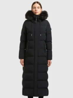 Mantel PHEADRA WITH FUR - 2IN1 BLACK