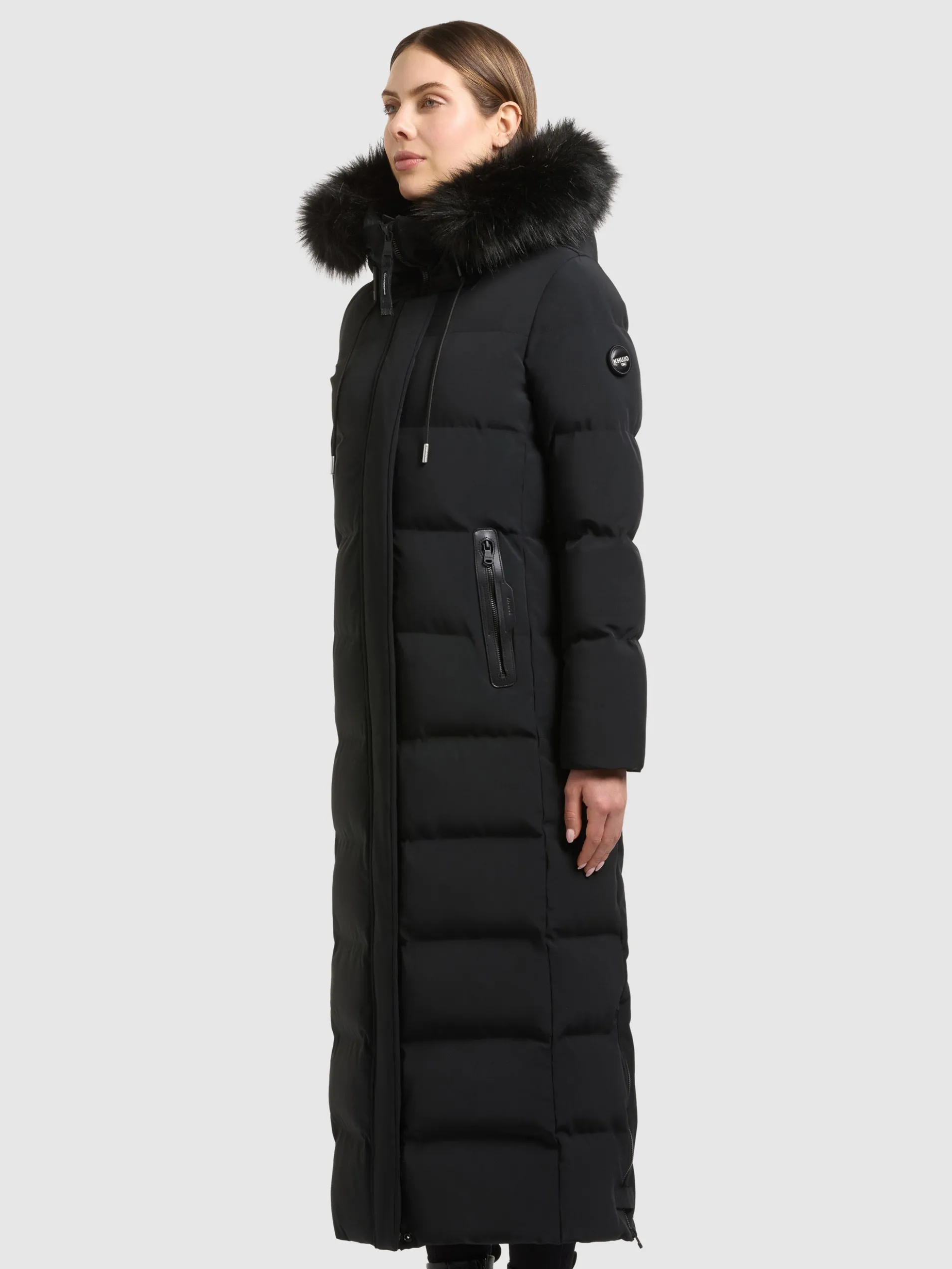 Mantel PHEADRA WITH FUR - 2IN1 BLACK