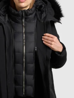 Mantel PHEADRA WITH FUR - 2IN1 BLACK