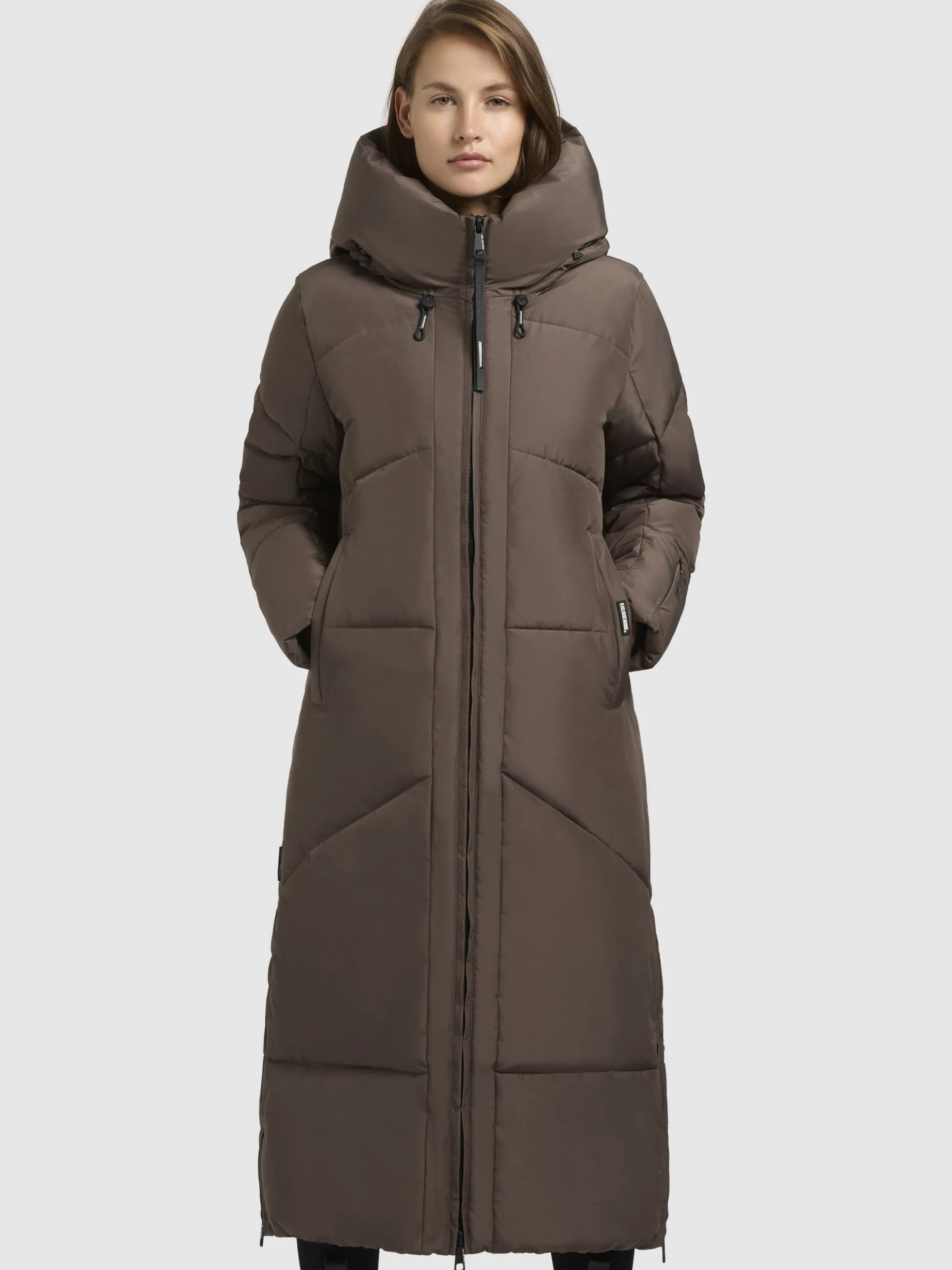 Mantel PRAYCE Taupe dunkel