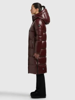Mantel RACHEL2 SHINY MAHAGONI RED