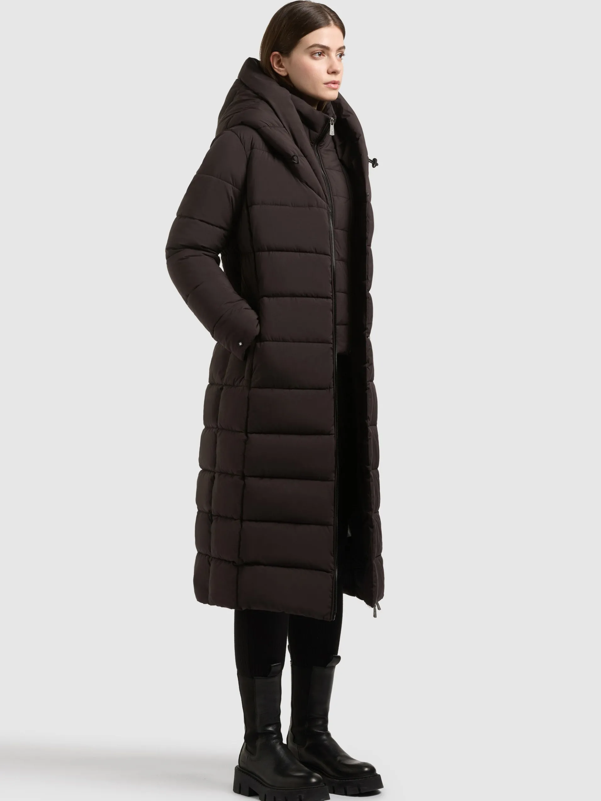Mantel SANVE - 2IN1 (Einsatz herausnehmbar) MOODY PLUM