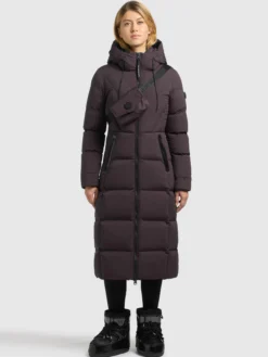 Mantel SORIA2 - 2IN1 WITH BAG MOODY PLUM