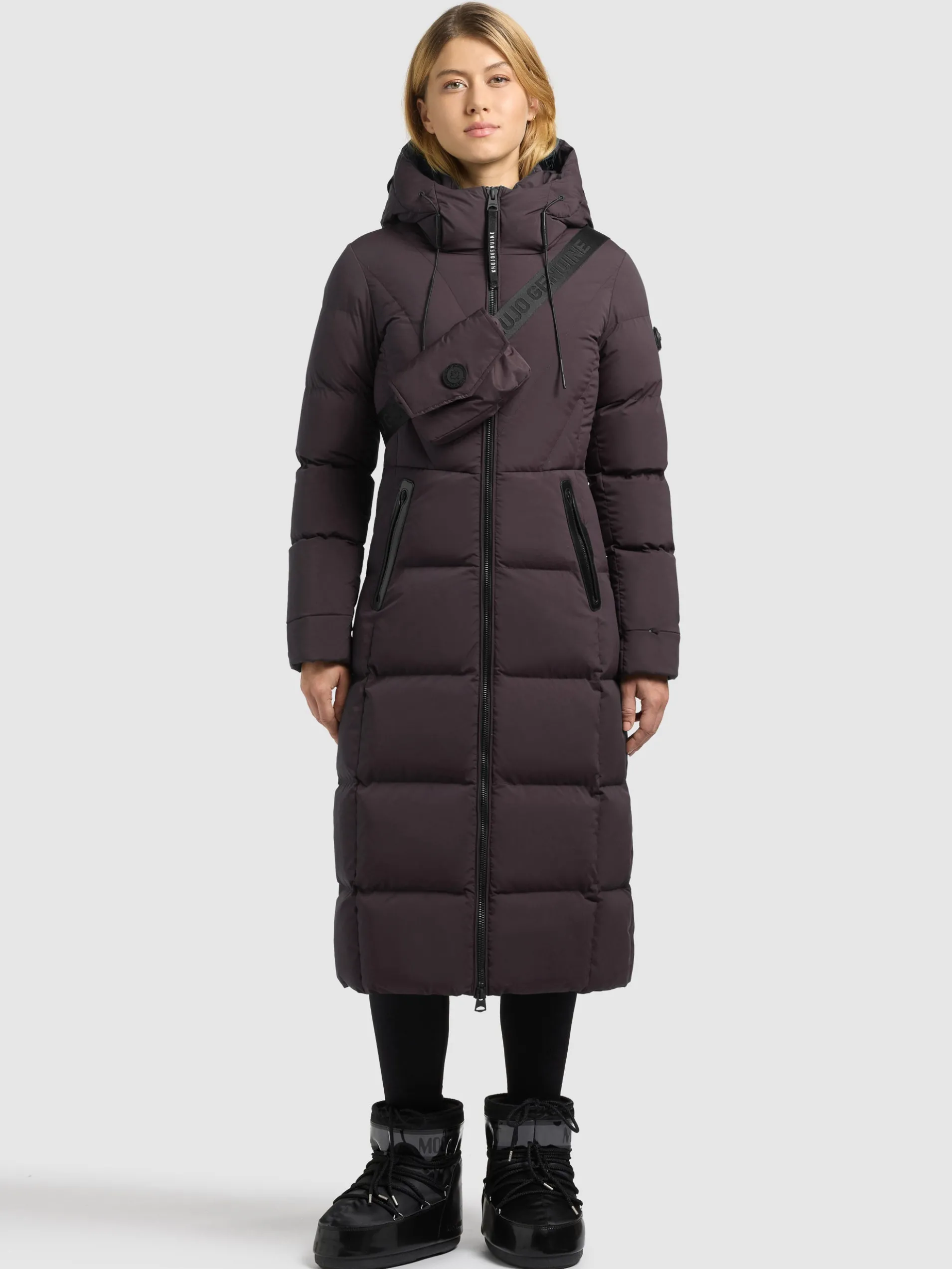Mantel SORIA2 - 2IN1 WITH BAG MOODY PLUM