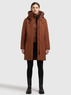 Mantel WEDELIA WITH INNER JACKET RUSSET BROWN