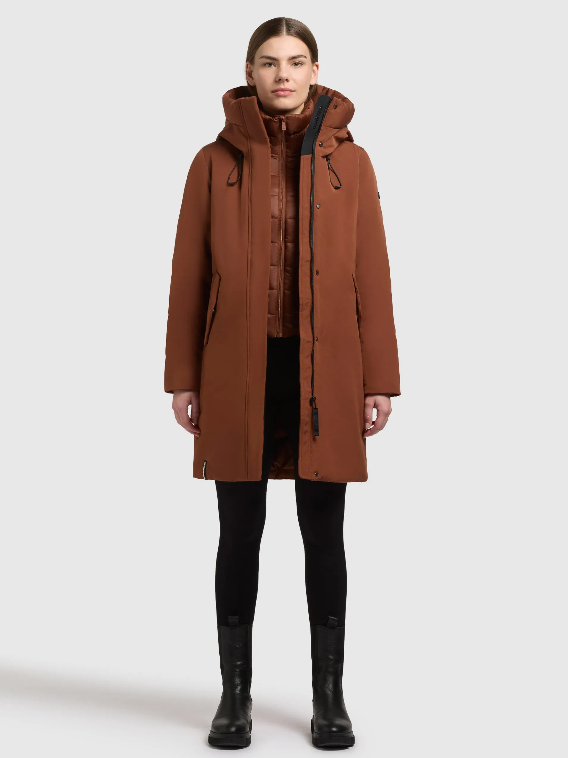 Mantel WEDELIA WITH INNER JACKET RUSSET BROWN