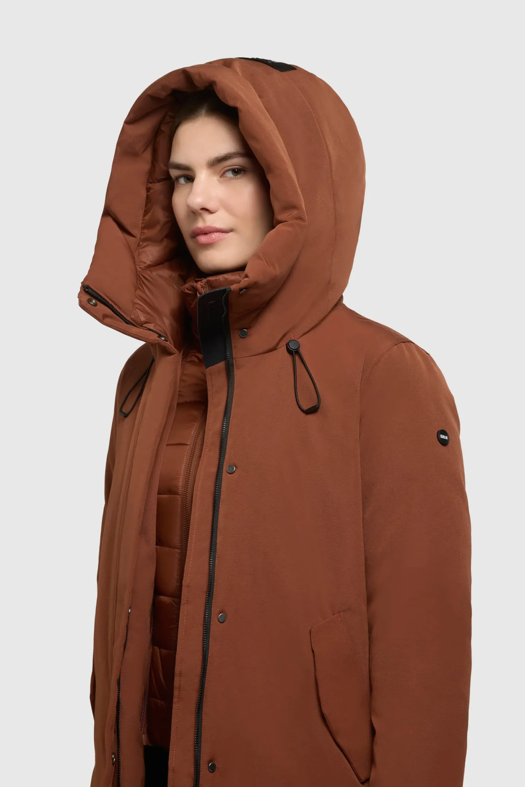 Mantel WEDELIA WITH INNER JACKET RUSSET BROWN