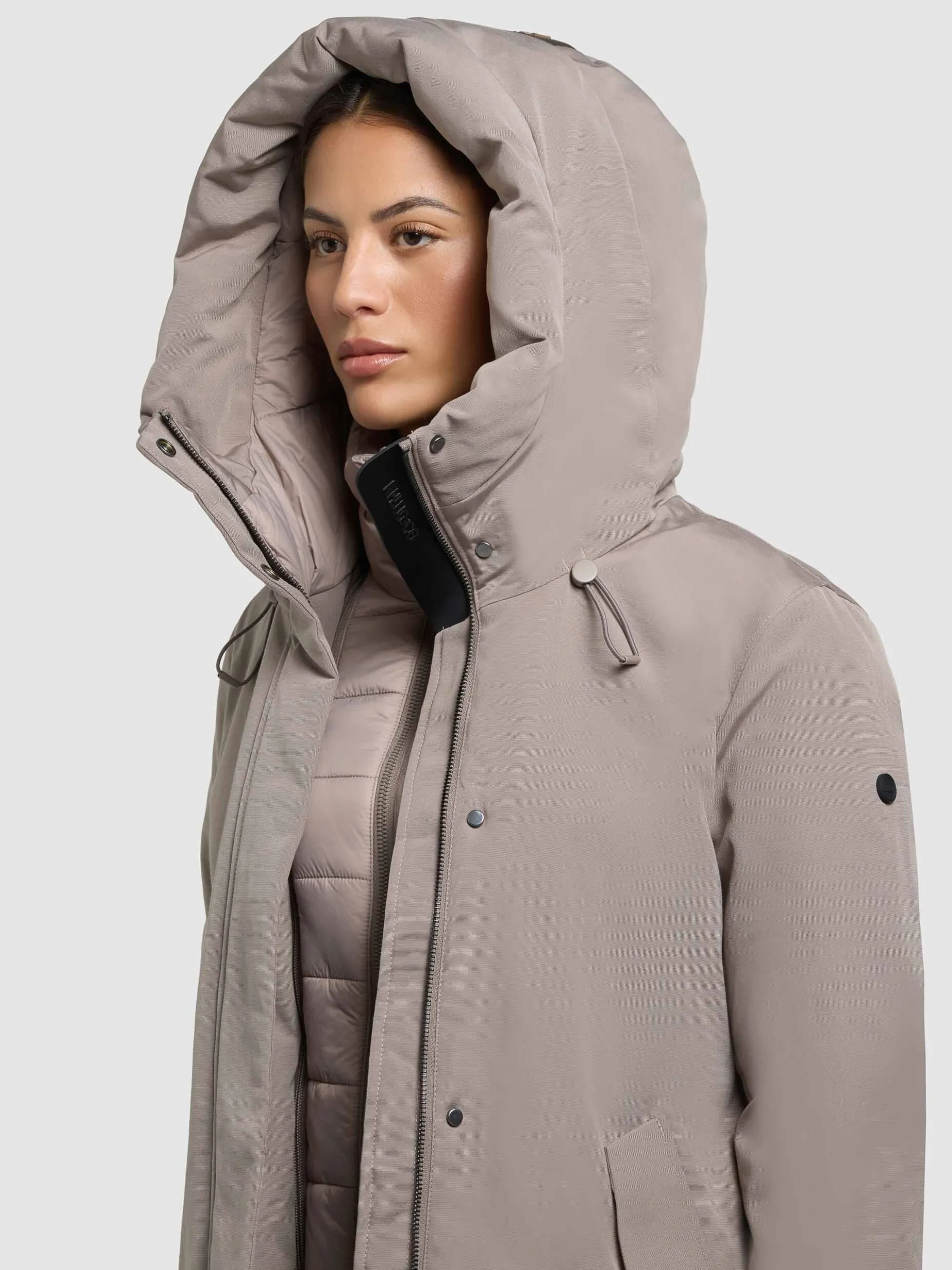 Mantel WEDELIA WITH INNER JACKET GREIGE