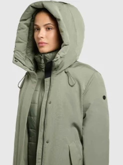 Mantel WEDELIA WITH INNER JACKET MUTED GREEN