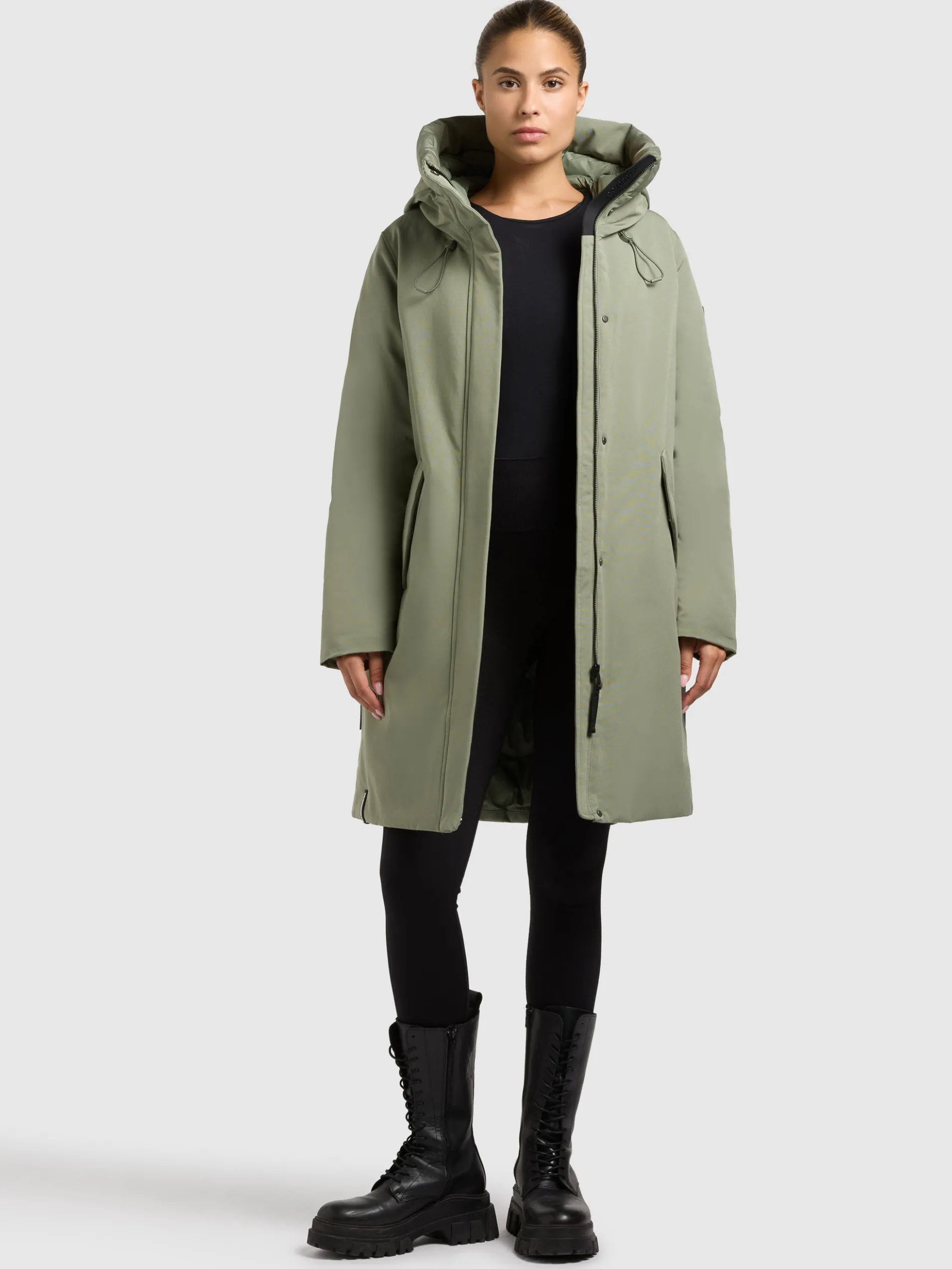 Mantel WEDELIA WITH INNER JACKET MUTED GREEN