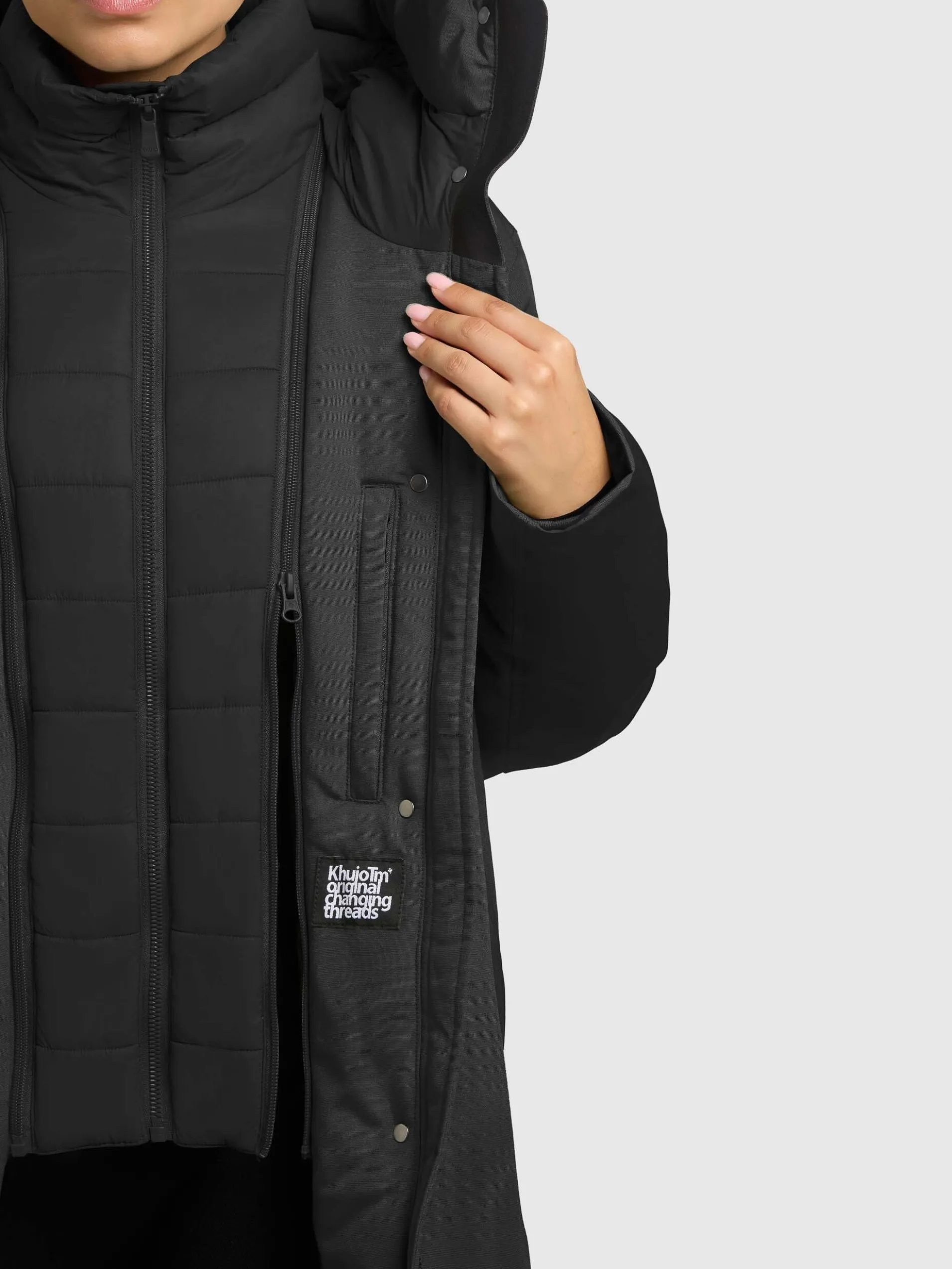 Mantel WEDELIA WITH INNER JACKET BLACK