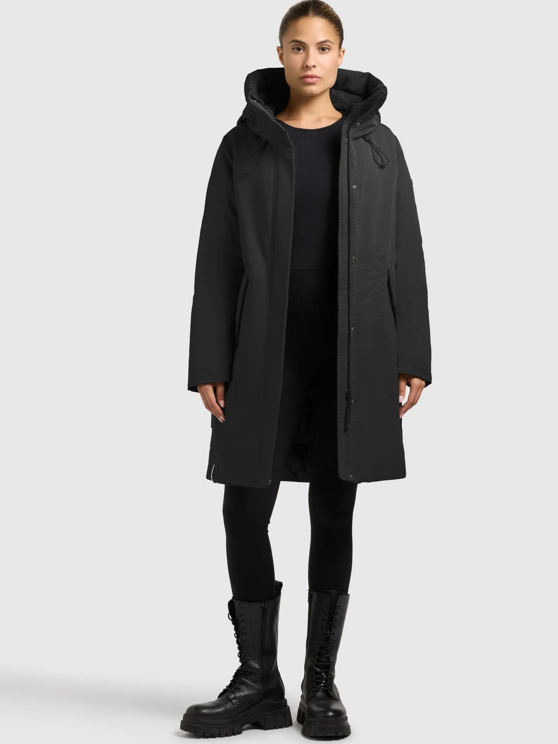 Mantel WEDELIA WITH INNER JACKET BLACK