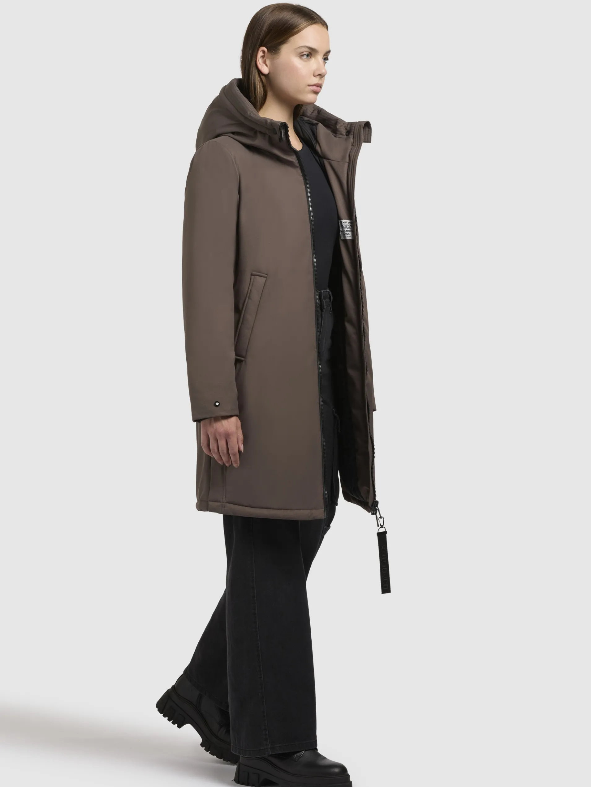 Mantel YAAK3 Taupe dunkel